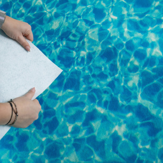 Envers résine et face velours ras de la Moquette Stand imprimée Piscine