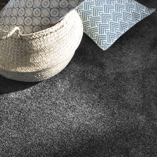Tapis sur mesure Velours Feelings Balsan couleur gris nocturne - Chambre