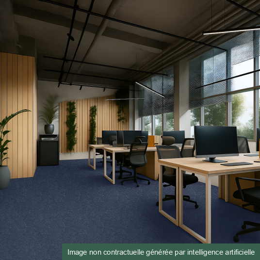 Moquette professionnelle - Trafic 33 Contract - Bleu foncé - Bureaux