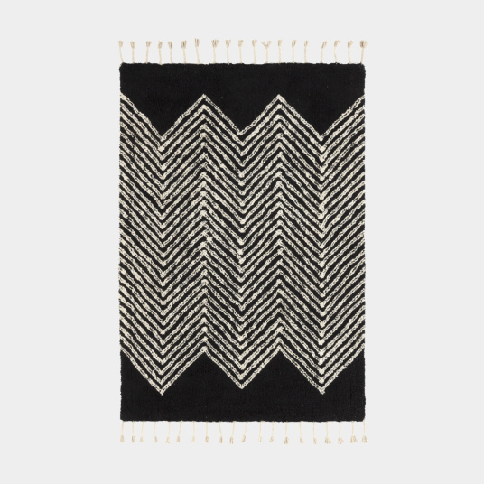 Tapis style Berbère avec franges - Arrow noir