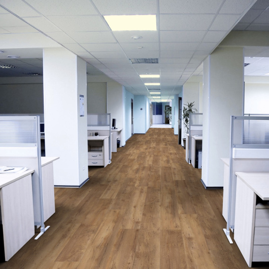 Lame vinyle Gerflor - Creation 40 rigid acoustic à clipser - Rustic Oak - bureau