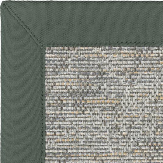 Tapis intérieur / extérieur Jambi nuances gris perle ganse grise