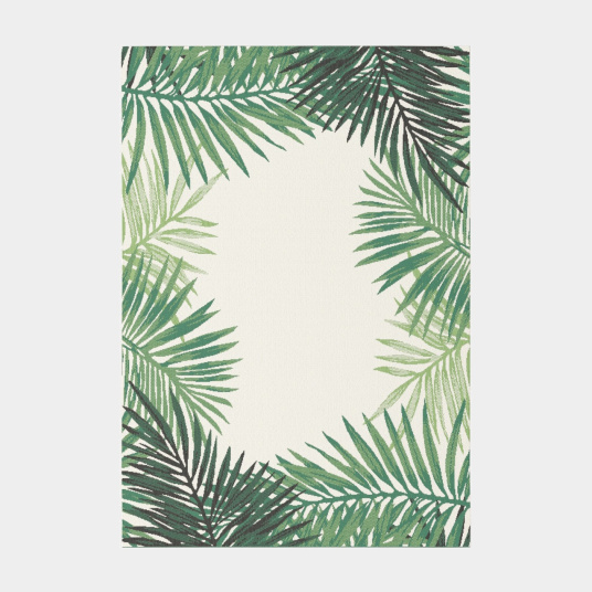 Tapis Tropical - Feuillages verts - Intérieur / Extérieur