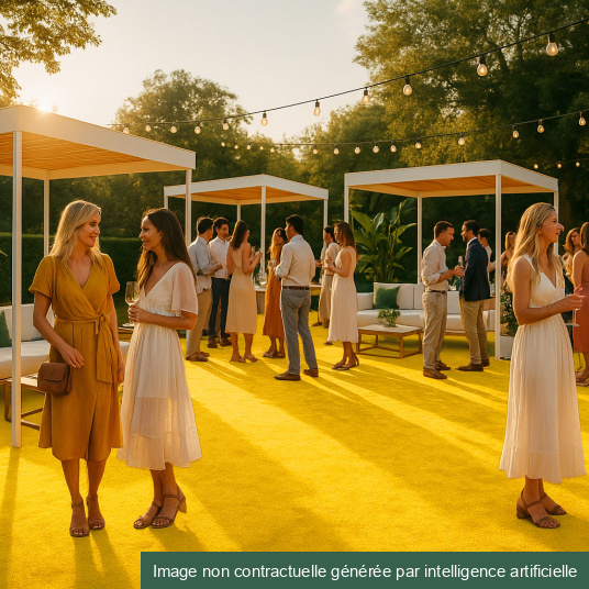 Moquette Orotex Revexpo - Jaune - Brunch et reception entre amis