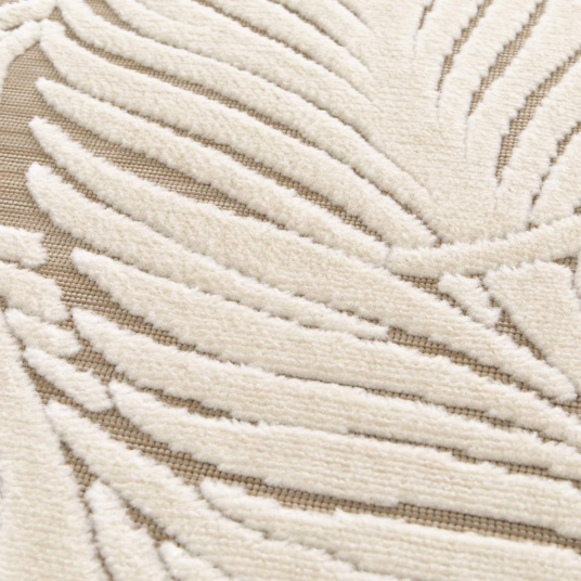 Tapis extérieur et intérieur en relief Lauria crème - gros plan