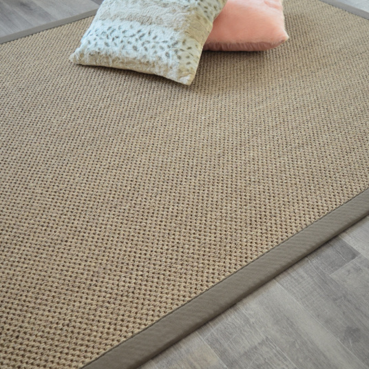Tapis sisal Kidara orge ganse taupe