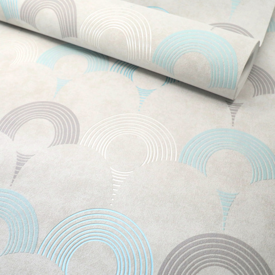 Papier peint expansé sur intissé - Rétro - Cercles design
