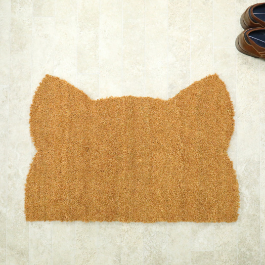 Paillasson Coco - Chat Miaou - Écru - vue de haut