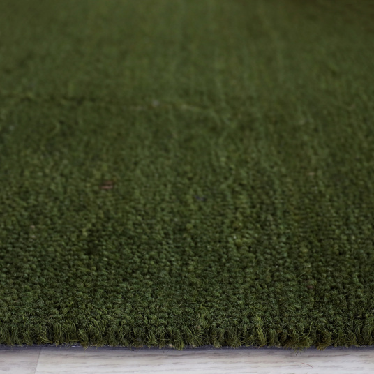 Paillasson - Tapis brosse Coco - Vert - Ep. 17mm - vue de face