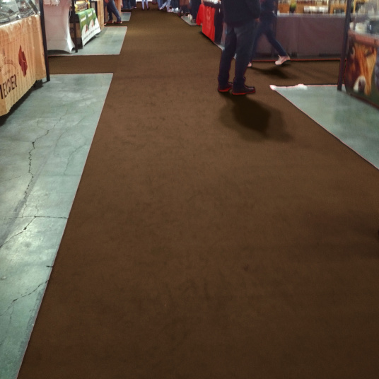 Moquette événementielle Orotex Revexpo marron, revêtement textile simple et décoratif