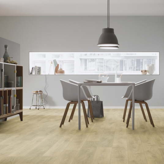 Parquet flottant Stratifié - Chêne Brun Sable - Salle à manger