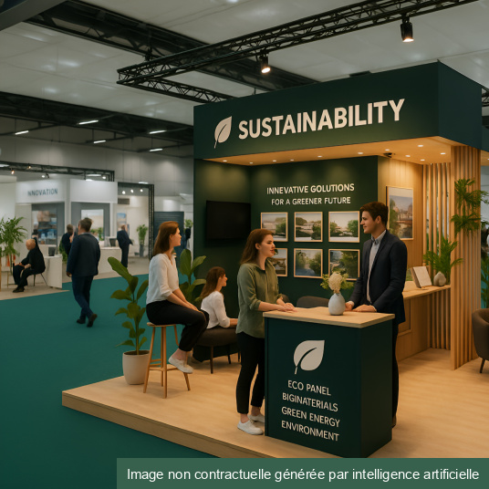 Moquette Orotex Revexpo - Vert Canard - Salon d'exposition