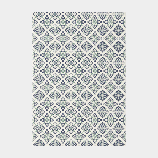 Tapis d'extérieur et intérieur - Louisette - Bleu et vert