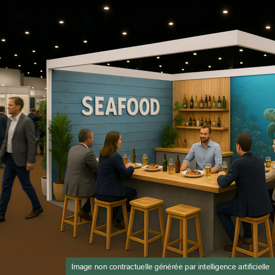 Moquette aiguilletée filmée - Stand Event - Noisette - Moquette temporaire pour espace d’accueil