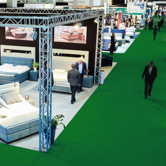 Moquette Stand Expo filmé - Vert chiné - événement