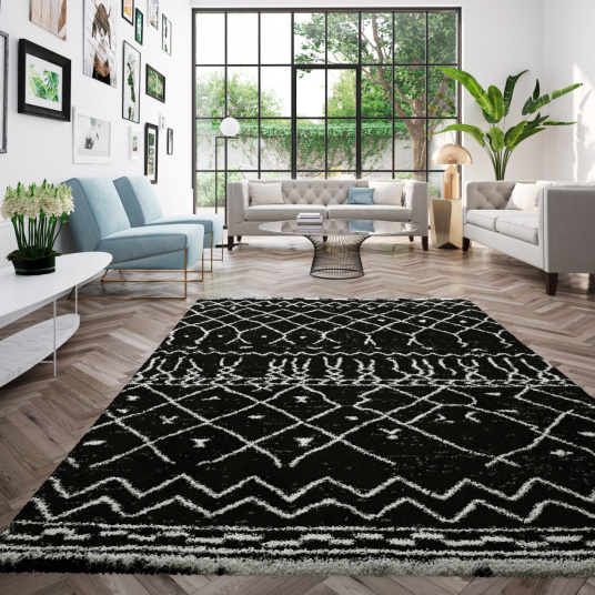 Tapis motif Berbère Dharan Foncé - salon