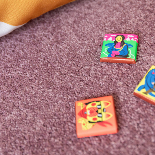 Tapis sur mesure ultra doux Kawaii - Rose ancien confectionné en France dans une matière issue du fil recyclé Econyl®