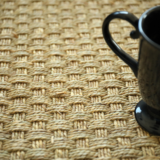 Jonc de mer Paro fin natté - vue de près