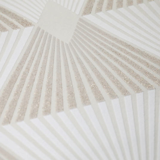 Papier peint expansé sur intissé - Rose gold - Motif Art Déco à paillettes - zoom