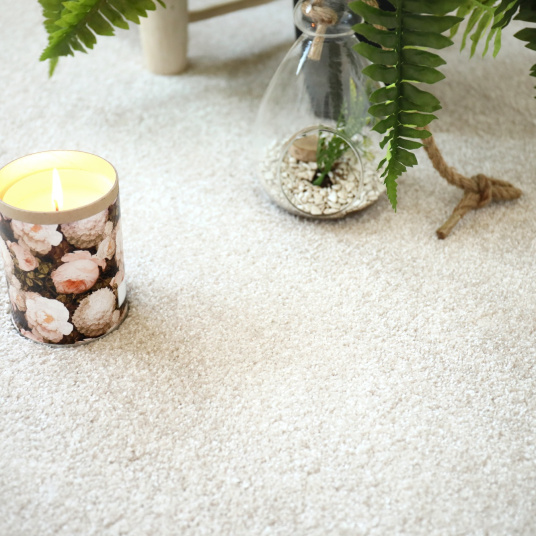 Tapis salon poils longs beige clair - matière