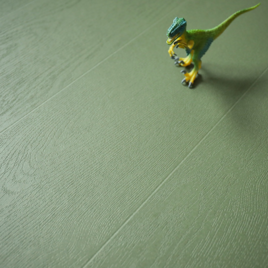 Sol Vinyle Résistance Pro - Parquet bois vintage peint - Vert - vue de près