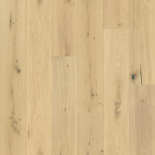 Lame Parquet contrecollé vernis mat Click à plat - Chêne Brut