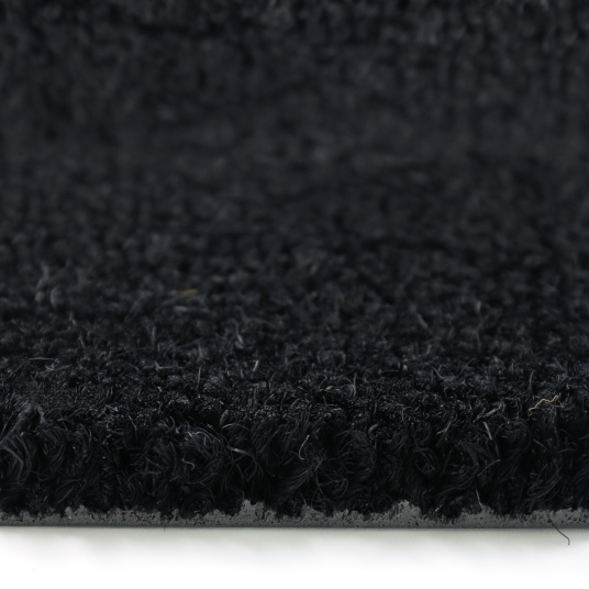 Tapis sur mesure Paillasson Brosse Coco 23mm - Noir - Tranche