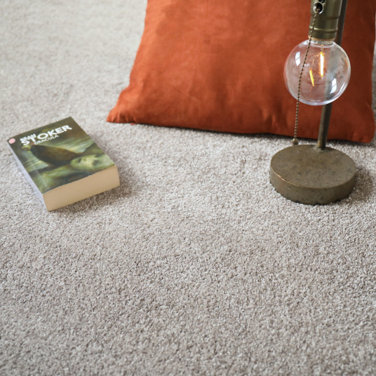 Sol textile doux Touch Grège clair, fibres longues au toucher délicat