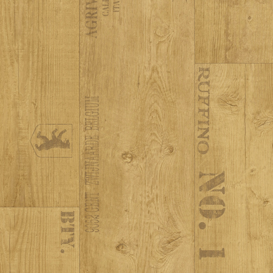 Sol Vinyle First - Imitation parquet marqué chêne miel