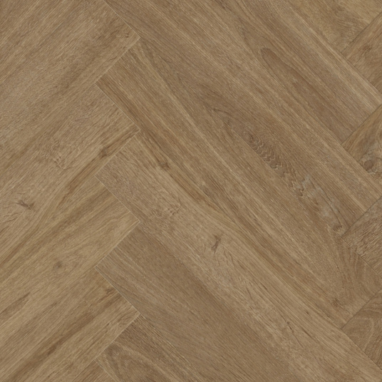 Lame vinyle - Gerflor Senso Unik HB - Madera castano, décor bois brun chaleureux posé en chevrons