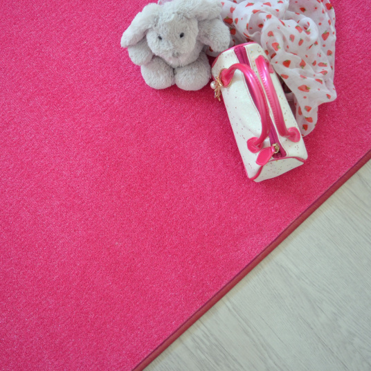 Tapis chambre d'enfant - Pailleté Flash - Rose - vue de haut