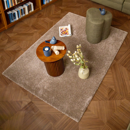 Tapis de salon ou chambre Select Chocolat, moelleux et élégant pour décoration contemporaine