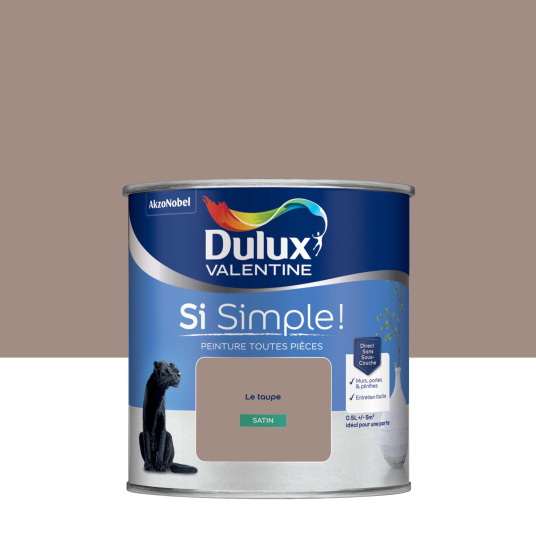 Dulux Valentine Si Simple! - Peinture toutes pièces - Satin Le Taupe