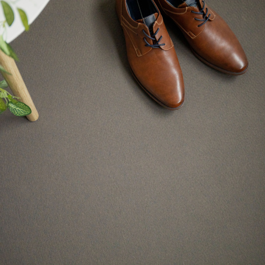 Stand Event Taupe moquette velours ras, usage ponctuel