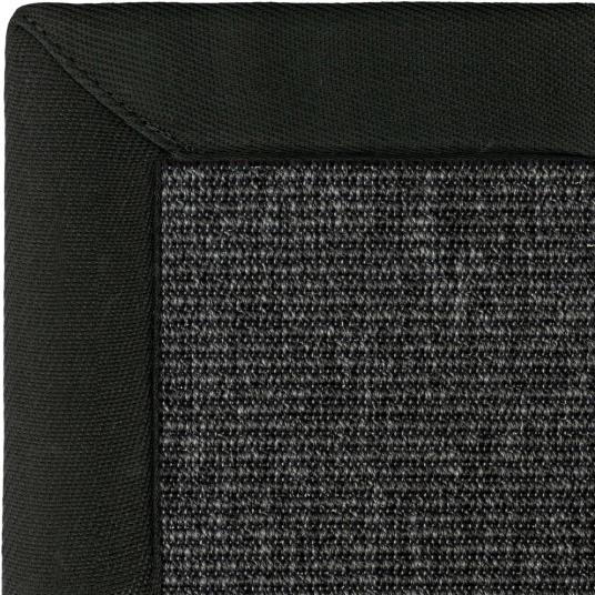 Tapis intérieur / extérieur Nusa gris ardoise ganse noire