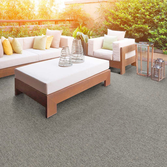 Moquette Tissé plat - Lombok Silver - Salon extérieur