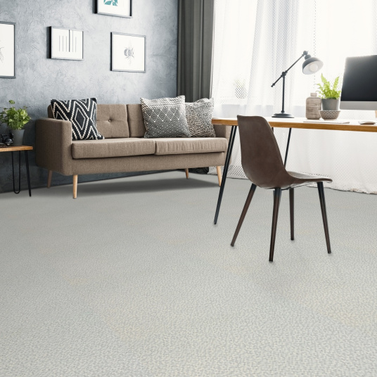 Sol Vinyle Style - Carrelage petite mosaïque argentée - Gris - bureau