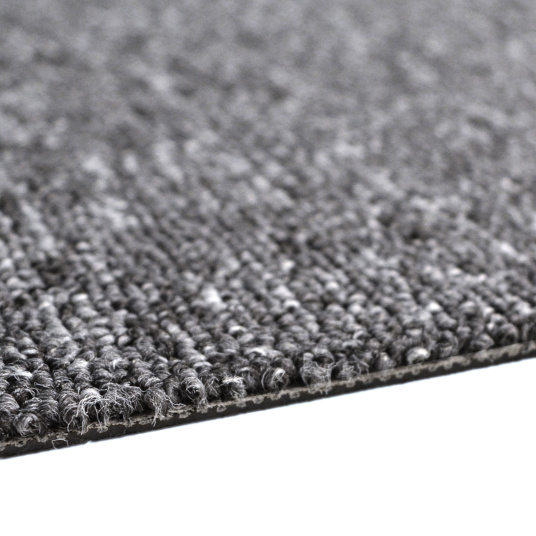 Zoom matière sur la dalle moquette bouclée - Gris en format 50 x 50