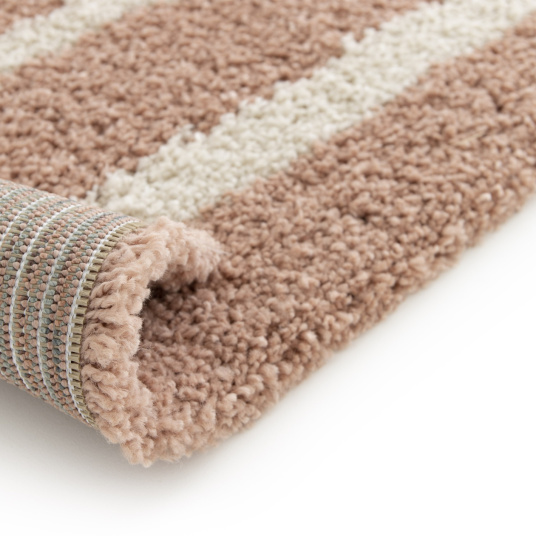 Tapis à poils longs Rainbow rose - envers