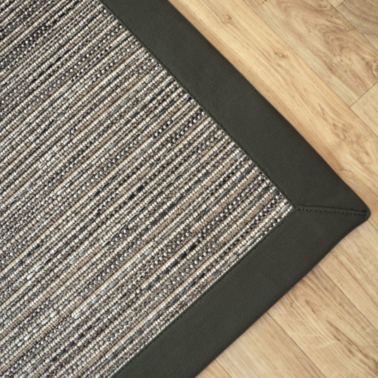 Tapis intérieur / extérieur Bornéo silver ganse polypropylène anthracite - coin