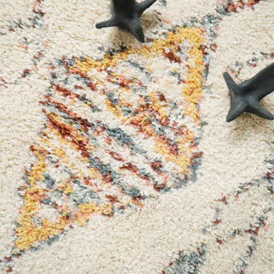 Tapis motif berbère - Empreinte - Multicolore - gros plan