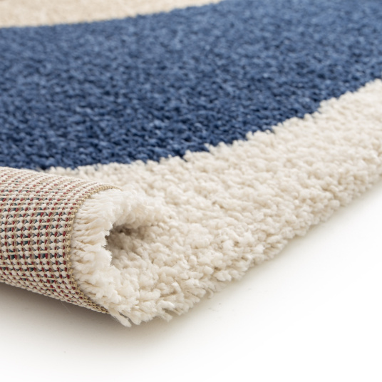 Tapis style berbère - Terre ancestrale - Bleu touareg, gris - envers