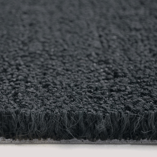 Vue sur la tranche du paillasson Tapis brosse Coco - Blue Jeans - Ep. 17 mm