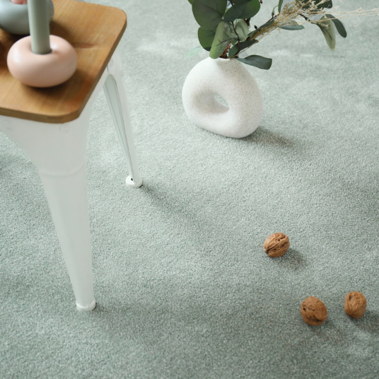 Tapis sur mesure doux Hypnose vert sauge - salon