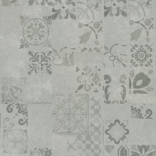 Dalle PVC clipsable rigide Ultime Plus Carreaux de ciment gris finition extra mate aspect vieilli