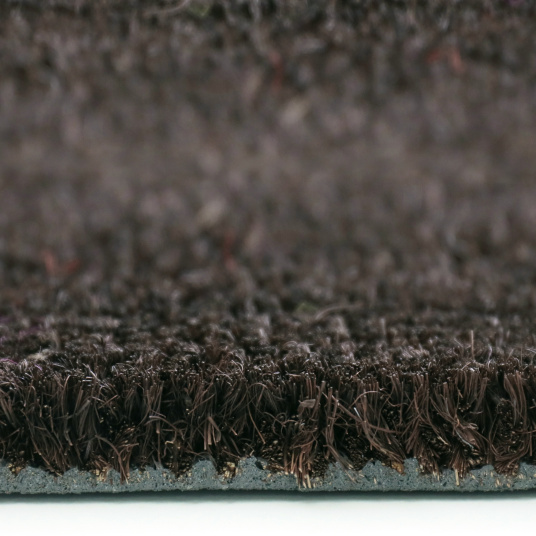 Tapis sur mesure Paillasson Brosse Coco 23mm - Brun - tranche