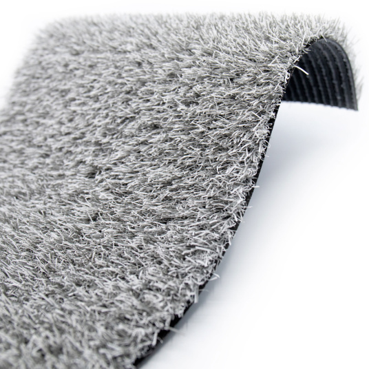 Gazon synthétique Expo gris argent - 22 mm, texture réaliste vue de profil