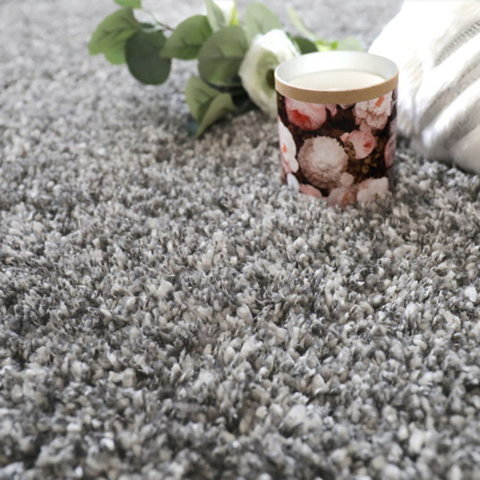 Moquette Shaggy Sweety - Argent - gros plan