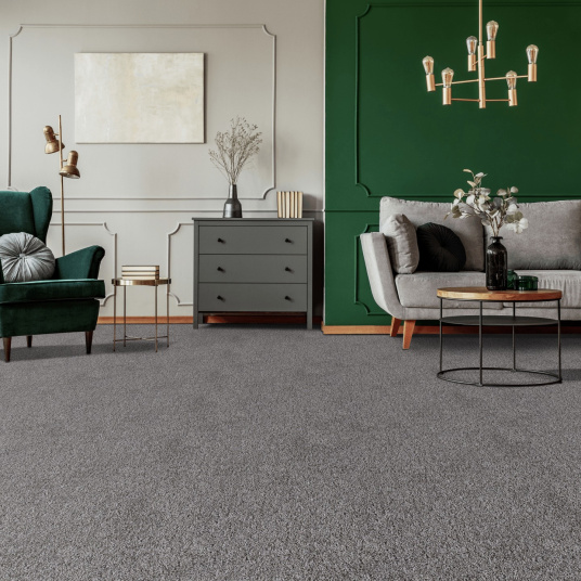 Moquette en polyester recyclé Re-cycle gris - salon