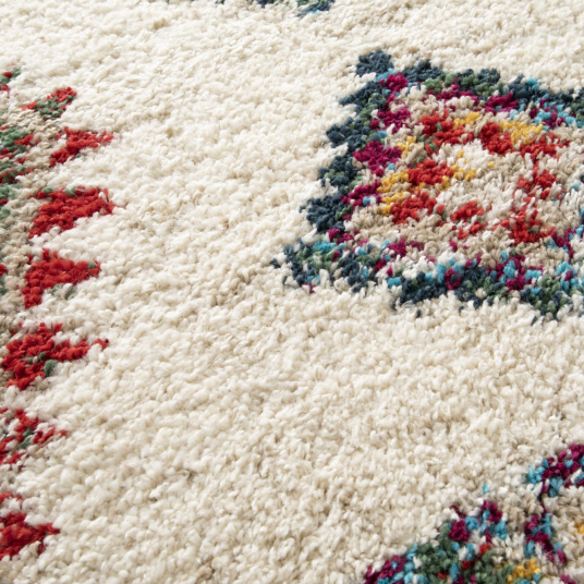 Tapis motif berbère - Kaya - Multicolore - gros plan